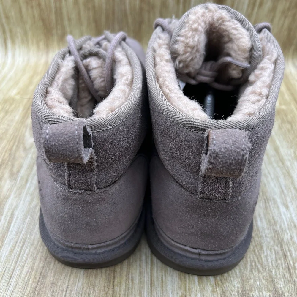UGG Neumel Chukka Boots Men's Size 14 Grey Suede Sheepskin Lined Shoes 3236‎